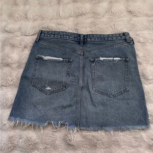 Abercrombie & Fitch Distressed Blue Mini Skirt